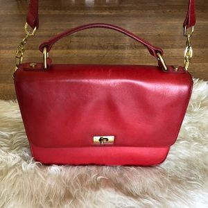 Jcrew Red Edie Satchel Purse.
